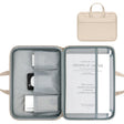 Baona BN-Q006 PU Leather Full Opening Laptop Handbag For 13/13.3 inches(Light Apricot Color Thicken) - 13.3 inch by Baona | Online Shopping South Africa | PMC TechLife | Buy Now Pay Later Mobicred