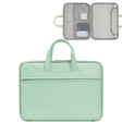 Baona BN-Q006 PU Leather Full Opening Laptop Handbag For 14 inches(Light Green) - 15 inch by Baona | Online Shopping South Africa | PMC TechLife | Buy Now Pay Later Mobicred