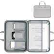 Baona BN-Q006 PU Leather Full Opening Laptop Handbag For 15/15.6/16 inches(Gray Thicken) - 15.6 - 17 inch by Baona | Online Shopping South Africa | PMC TechLife | Buy Now Pay Later Mobicred