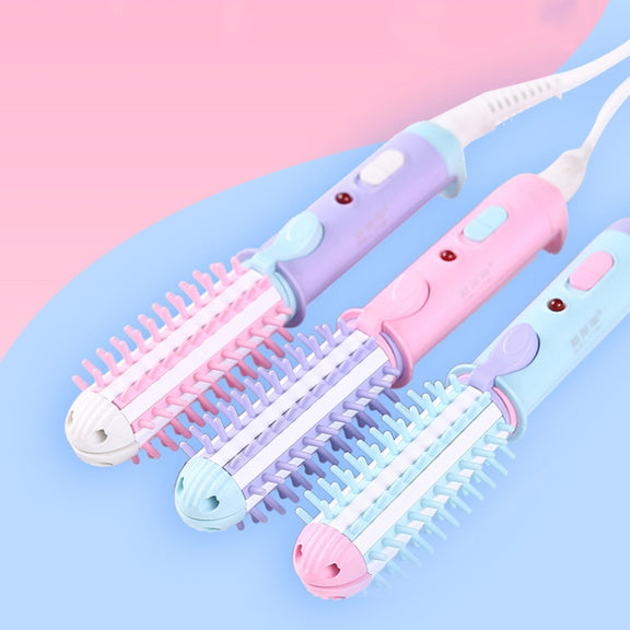 GeLinSi GLS-003 20W 2 in 1 Ceramic Glaze Mini Curler Comb, EU Plug(Pink)