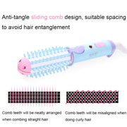 GeLinSi GLS-003 20W 2 in 1 Ceramic Glaze Mini Curler Comb, EU Plug(Blue)
