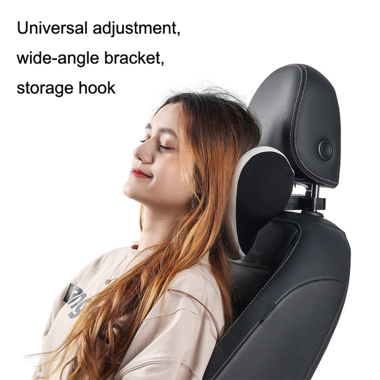 A09 Car Seat Headrest Memory Foam Comfortable Neck Pillow, Style: With Stand  (Gray)