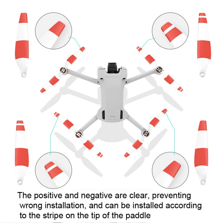 8 PCS 6030F Double Sided Colorful Low Noise Wing Propellers For DJI Mini 3 Pro, Color: White Blue - DIY Propeller by PMC TechLife | Online Shopping South Africa | PMC TechLife