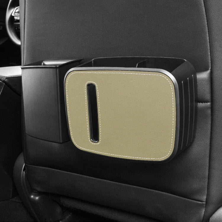 Car Drain Tissue Box Umbrella Storage Pocket Bag Storage Box Car Trash Can(Beige) - Tissue Boxes by PMC TechLife | Online Shopping South Africa | PMC TechLife | Buy Now Pay Later Mobicred