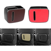 Car Drain Tissue Box Umbrella Storage Pocket Bag Storage Box Car Trash Can(Flip Fur Red)