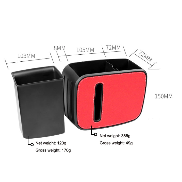 Car Drain Tissue Box Umbrella Storage Pocket Bag Storage Box Car Trash Can(Brown) - Tissue Boxes by PMC TechLife | Online Shopping South Africa | PMC TechLife | Buy Now Pay Later Mobicred