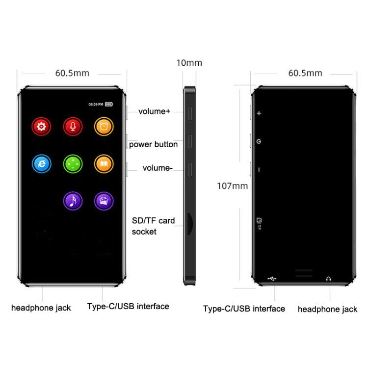 WIFI Game E-Book Touch Screen Bluetooth Mini Tablet MP3/MP4/MP5, TF Capacity: 4GB(1G DDR+8G Flash) - MP4 Player by PMC TechLife | Online Shopping South Africa | PMC TechLife | Buy Now Pay Later Mobicred