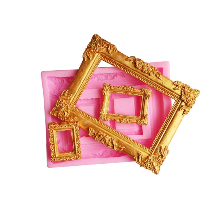 Vintage Photo Frame Liquid Silicone Fondant Mould(Pink) - Food Molds by PMC TechLife | Online Shopping South Africa | PMC TechLife