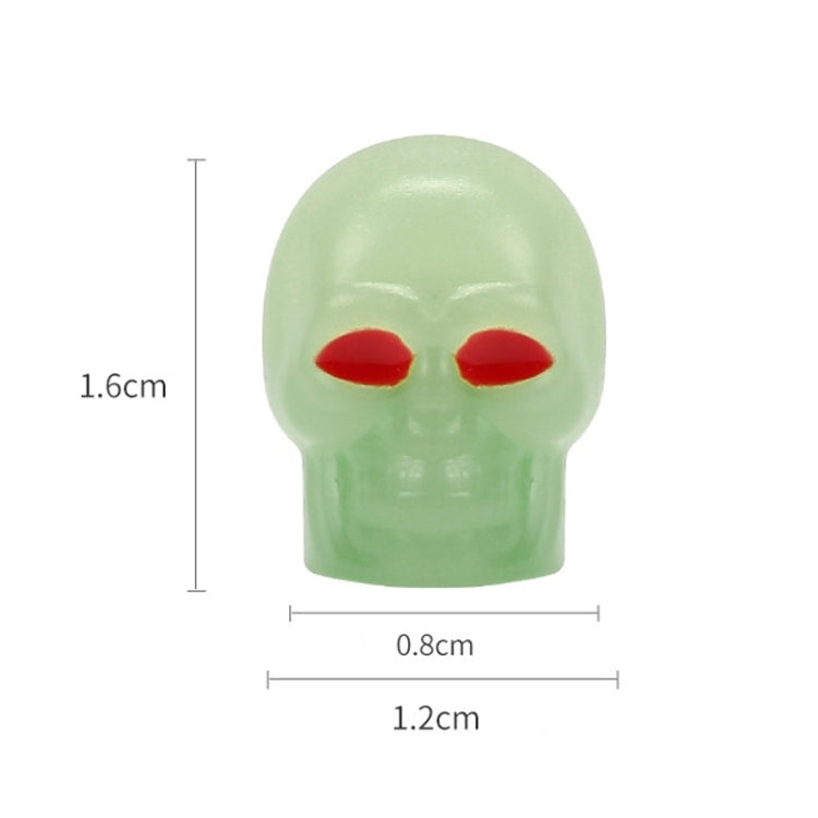 1 Sets Car Tire Luminous Valve Cap Motorcycle Skull Valve Core Cap (Yellow) - Tire Valve Caps by PMC TechLife | Online Shopping South Africa | PMC TechLife