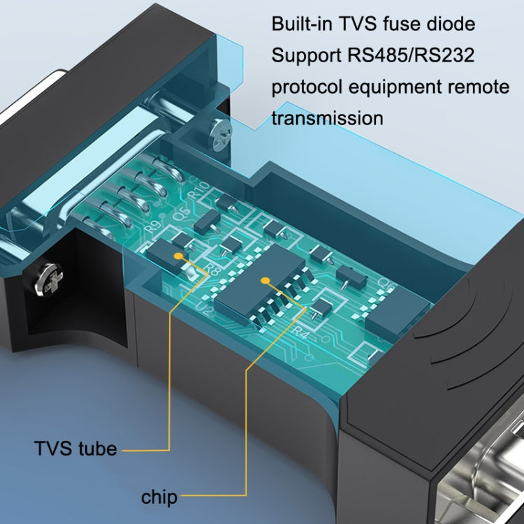 DTECH DT-9000 Passive Bidirectional RS232 To RS485 Serial Communication Protocol Module Converter - free shipping - PMC Jewellery - Order now!