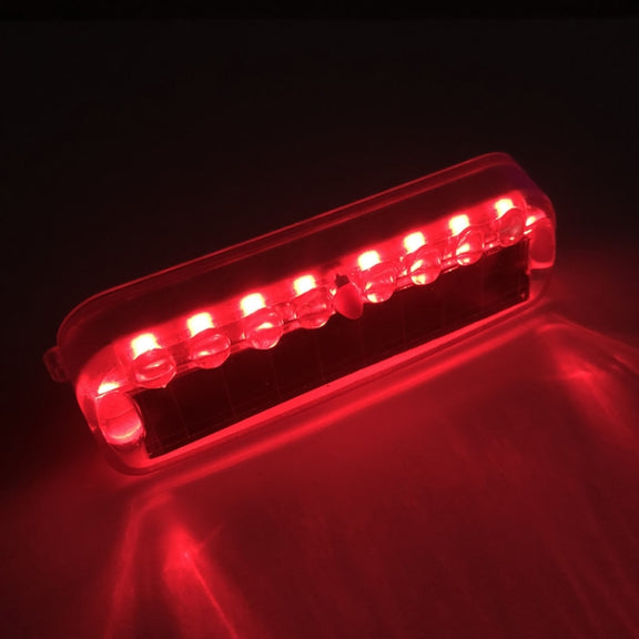 LED Solar Decorative Night Vibration Lighting Warning strobe Lamp(Red)
