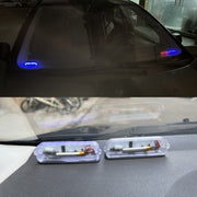 LED Solar Decorative Night Vibration Lighting Warning strobe Lamp(Blue)