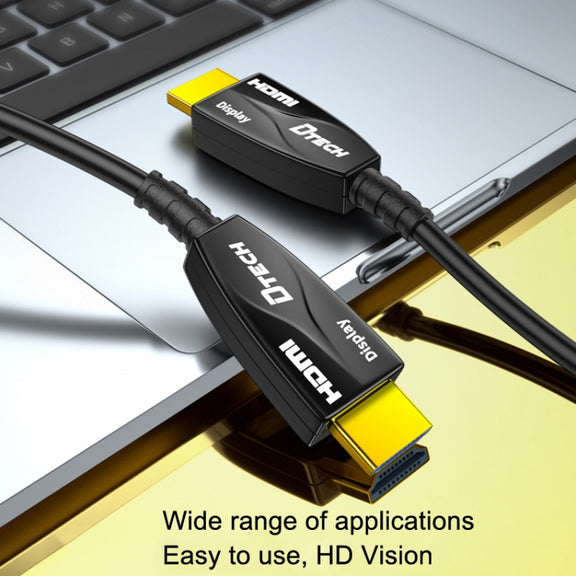 DTECH HDMI 2.0 Version Fiber Optical Line 4K 60Hz Large Screen TV Engineering Wiring, Length: 10m