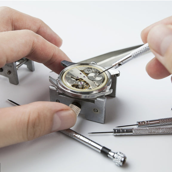 2 In 1  Watch Movement Holder Clip Base Metal Multi Function Vise Clamp, Random Color Delivery