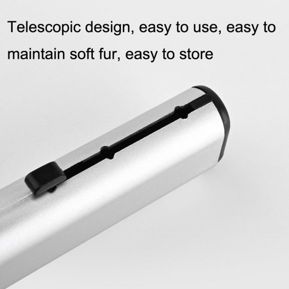 10 PCS Car Air Conditioner Air Outlet Telescopic Cleaning Brush, Color: Silver