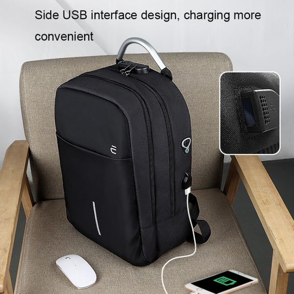 SJ16 Laptop Anti-Theft Backpack, Size: 13 inch-15.6 inch(Mysterious Black)