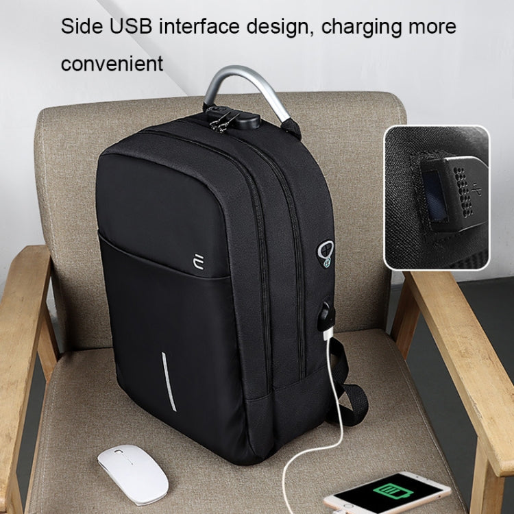 SJ16 Laptop Anti-Theft Backpack, Size: 13 inch-15.6 inch(Mysterious Black)