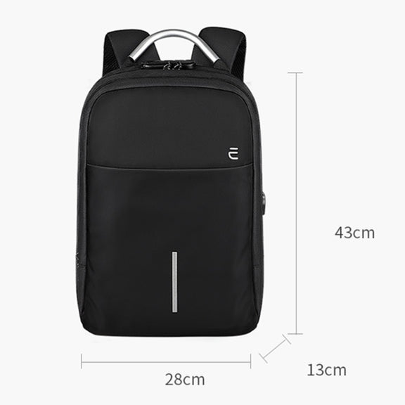 SJ16 Laptop Anti-Theft Backpack, Size: 13 inch-15.6 inch(Mysterious Black)