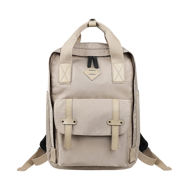 SJ05 Multifunctional Water-resistant Laptop Bag, Size: 13 inch-15.6 inch(Khaki)