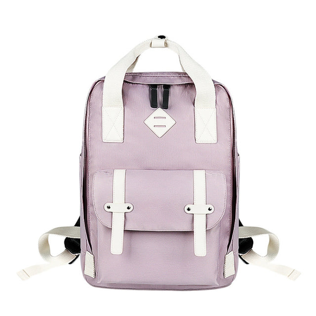 SJ05 Multifunctional Water-resistant Laptop Bag, Size: 13 inch-15.6 inch(Light Purple)