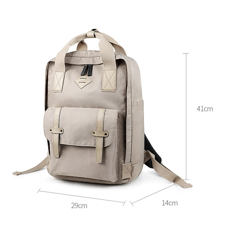 SJ05 Multifunctional Water-resistant Laptop Bag, Size: 13 inch-15.6 inch(Khaki)