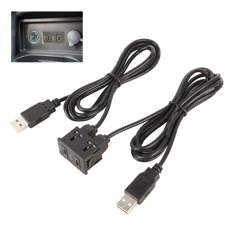 Car Universal Modification Dual Type-C Interface - DIY Cables by PMC TechLife | Online Shopping South Africa | PMC TechLife