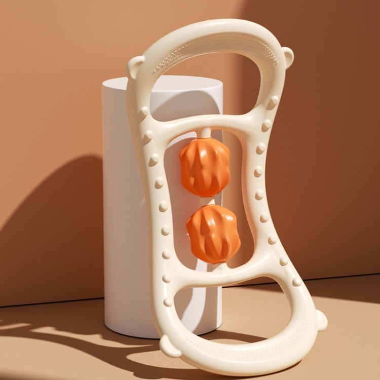 Massage Stretching Yoga Assisted Ring With Raised Point Roller(Beige Orange) - free shipping - PMC TechLife - Order now!