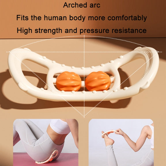 Massage Stretching Yoga Assisted Ring With Raised Point Roller(Sky Blue)