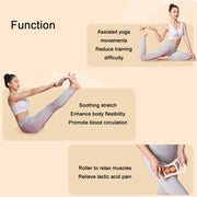 Massage Stretching Yoga Assisted Ring With Raised Point Roller(Sky Blue)