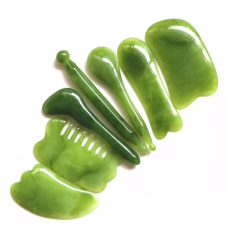 7PCS/Set Facial Tendon Stick Facial Scraping Board Meridian Acupuncture Pen, Shape: Green - free shipping - PMC TechLife - Order now!