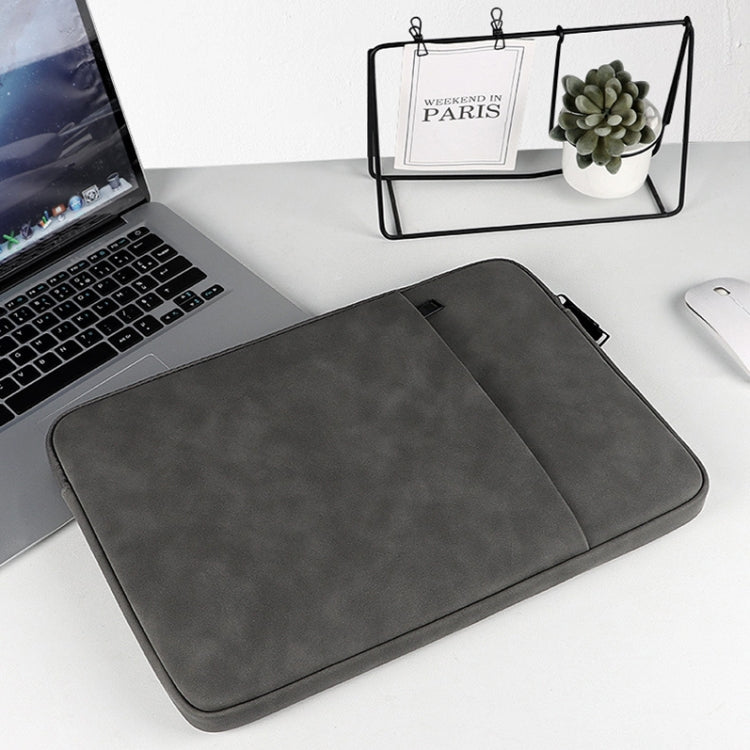 ND01DZ Double Layer Water-resistant Laptop Liner Bag, Size: 13.3 inches(Dark Gray)