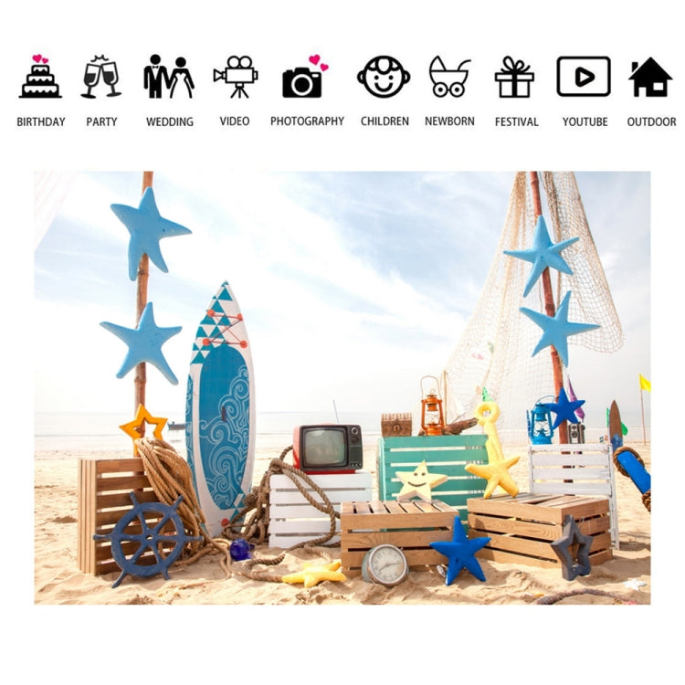 2.1m X 1.5m Beach Surfboard Photography Background Cloth - Other by PMC TechLife | Online Shopping South Africa | PMC TechLife