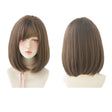 Women Medium Length Natural Realistic Full Shoulder Length Wig(Cold Brown 36cm) - free shipping - PMC TechLife - Order now!