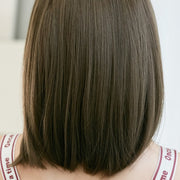 Women Medium Length Natural Realistic Full Shoulder Length Wig(Black Tea Color 36cm)