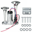 ST-1018S 600DB Double-tube Metal Conjoined Electric Pump Car Horn with Relay - Security Alarm System by PMC TechLife | Online Shopping South Africa | PMC TechLife