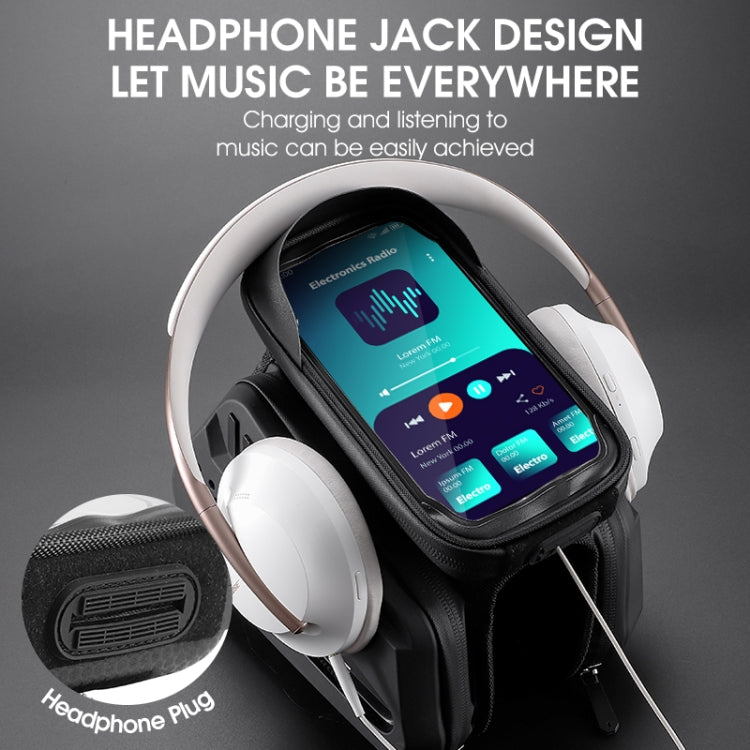 WEST BIKING Bicycle TPU Hard Shell Front Beam Bilateral Mobile Phone Bag(Black) - Bicycle Bags by WEST BIKING | Online Shopping South Africa | PMC TechLife | Buy Now Pay Later Mobicred