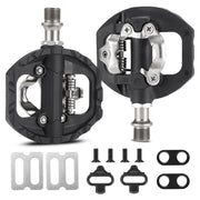 WEST BIKING Mountain Bike Aluminum Alloy Bearing Single-sided Self-locking Pedal(Black)