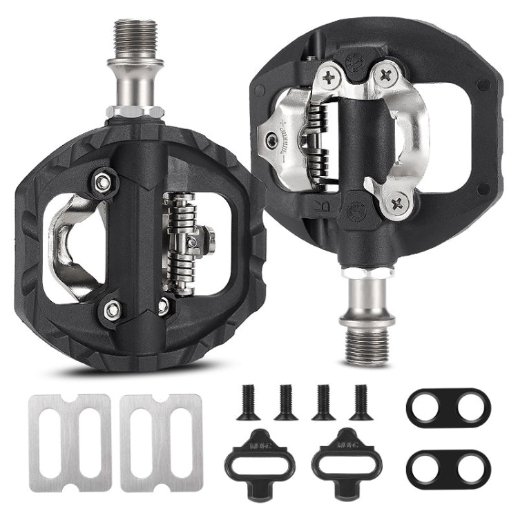 WEST BIKING Mountain Bike Aluminum Alloy Bearing Single-sided Self-locking Pedal(Black)