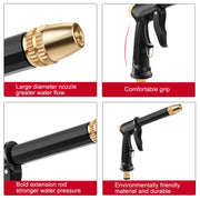High Pressure Car Wash Hose Telescopic Watering Sprinkler, Style: H2+3 Connector+5m Tube