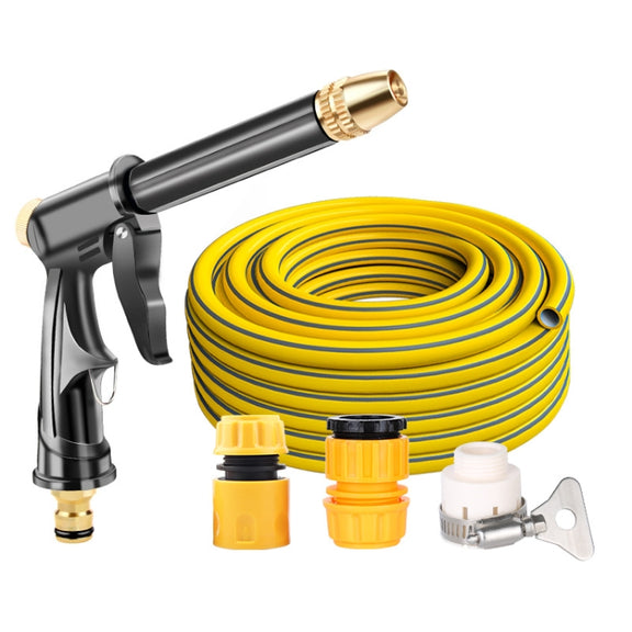 High Pressure Car Wash Hose Telescopic Watering Sprinkler, Style: H2+3 Connector+15m Tube