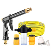 High Pressure Car Wash Hose Telescopic Watering Sprinkler, Style: H2+3 Connector+20m Tube+Foam Pot