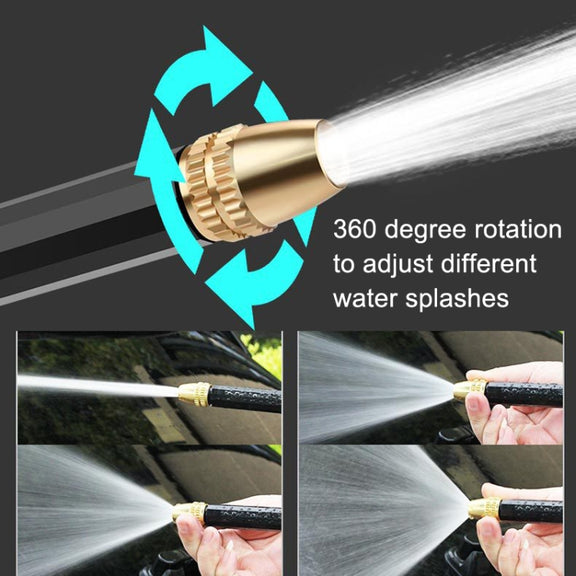 High Pressure Car Wash Hose Telescopic Watering Sprinkler, Style: H2+3 Connector+25m Tube+Foam Pot