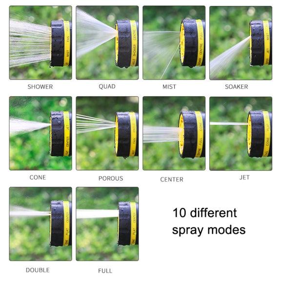 10 Functional Watering Sprinkler Head Household Water Pipe, Style: D6+4 Connector+15m 4-point Tube