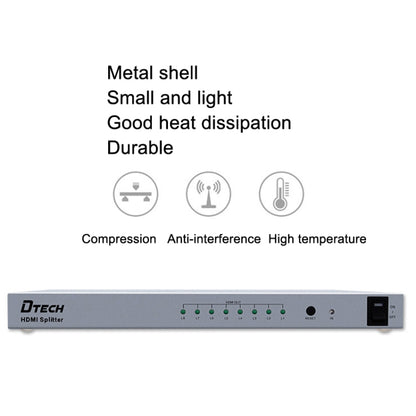 DTECH DT-7148 HDMI 2.0 1 In 8 Out 4K X 2K HD Splitter, CN Plug - free shipping - PMC Jewellery - Order now!