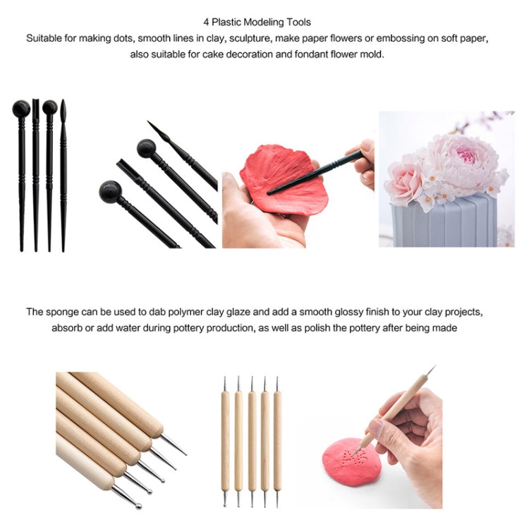 32 In 1 Pottery Tool Set Pottery Clay Stone Carving Knife DIY Clay Combination Tool - Burin &Cutting Knife by PMC Jewellery | Online Shopping South Africa | PMC Jewellery | Buy Now Pay Later Mobicred