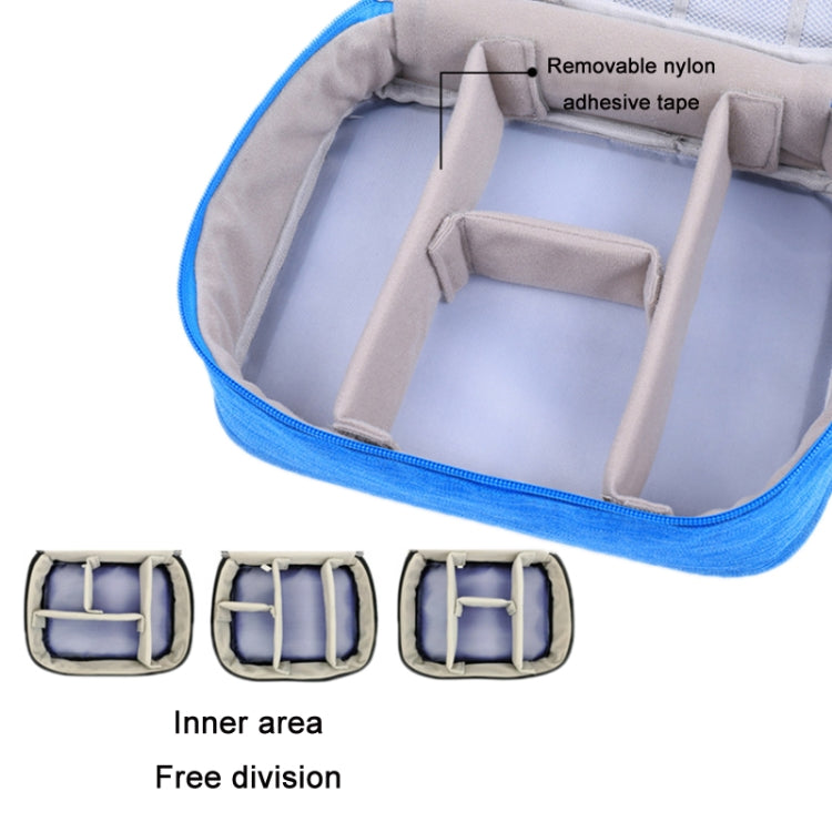 Multifunctional Cationic Digital U Disk Data Cable Storage Bag(Navy) - free shipping - PMC TechLife - Order now!
