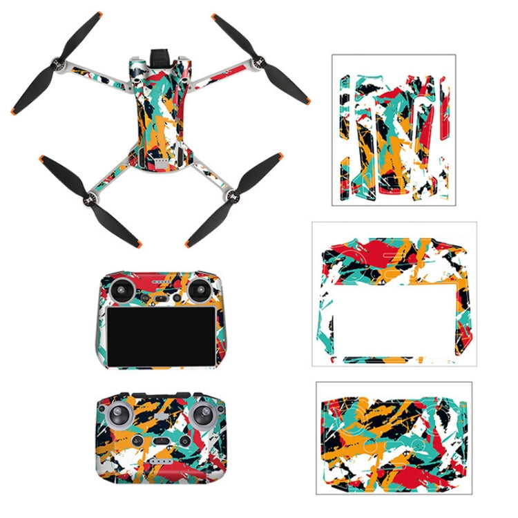 Sunnylife Drone+Remote Control Protective Sticker For DJI Mini 3 Pro RC Version(Rhythm Graffiti) - free shipping - PMC TechLife - Order now!