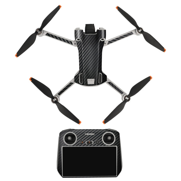 Sunnylife Drone+Remote Control Protective Sticker For DJI Mini 3 Pro RC Version(Carbon Black)