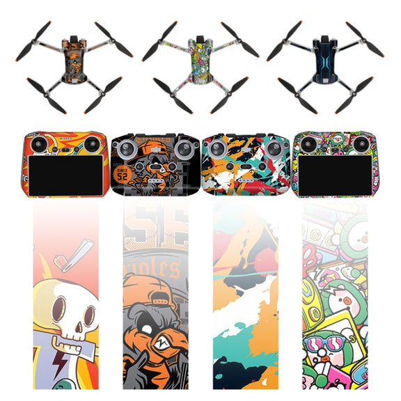 Sunnylife Drone+Remote Control Protective Sticker For DJI Mini 3 Pro RC Version(Irimitent Eagle)