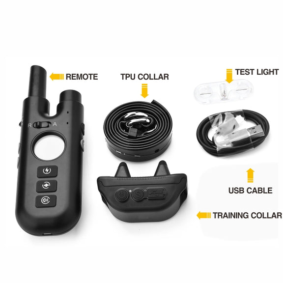 Intelligent Remote Control Dog Trainer Automatic Barking Stop Collar(Black)